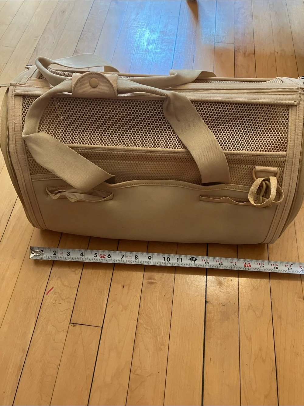 Wild One Airline Soft Mesh Beige Tan Small Pet Carrier 18 Inches